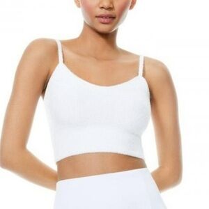 Alice and Olivia Rhea Fuzzy Cropped Sweater Tank